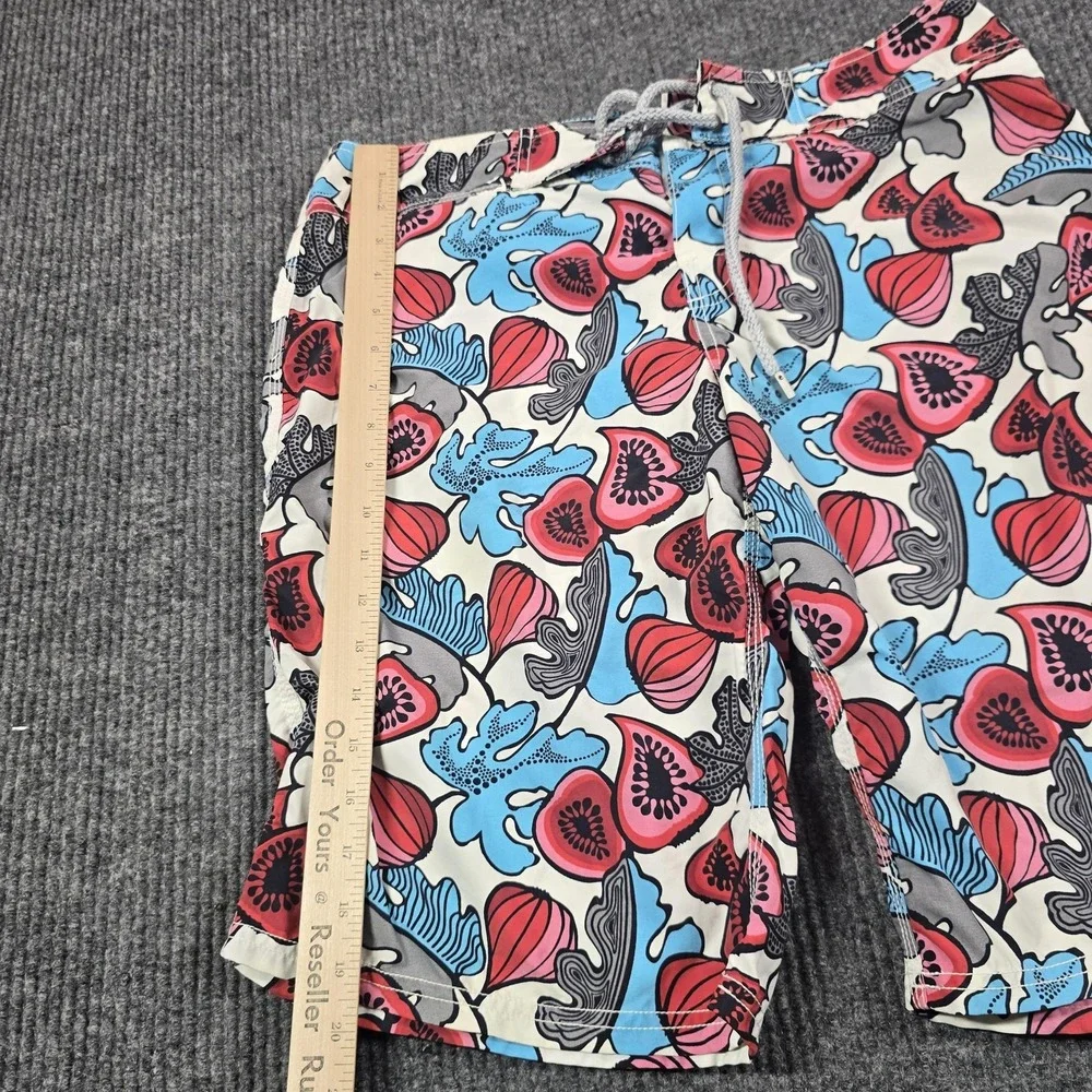 Vintage Vilebrequin Swim Shorts Mens Small Multicolor Floral Drawstring‎ Lined